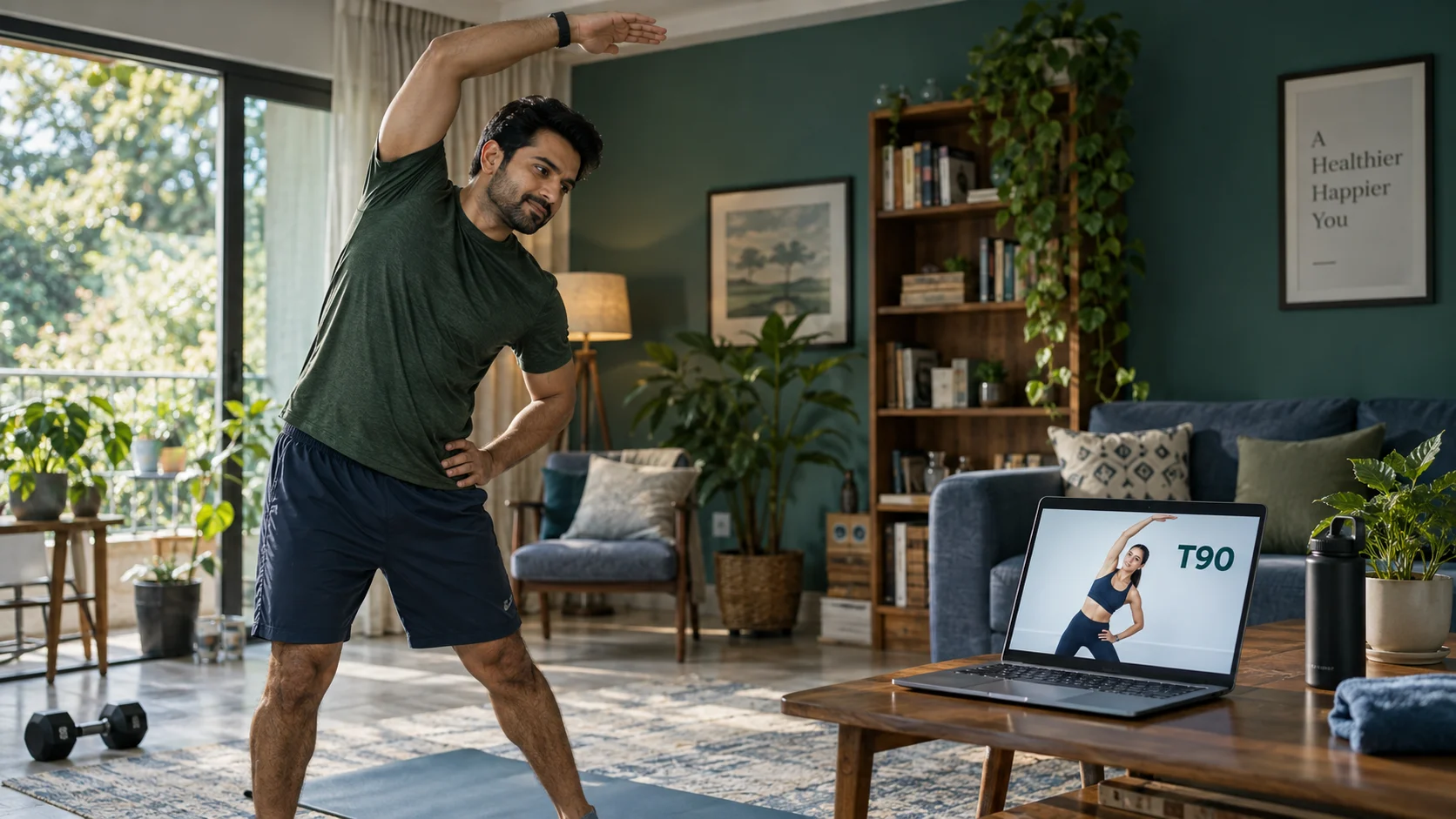 Illustrative online fitness session